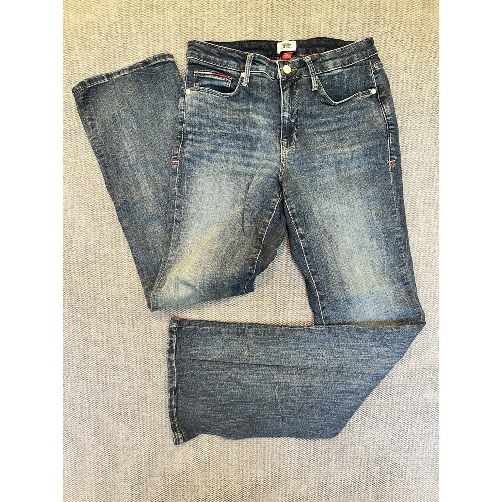 Vintage Tommy Jeans Women's Bootcut Jeans Size 8 W29 Medium Wash Stretch Denim